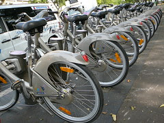Velib' bikes, Paris