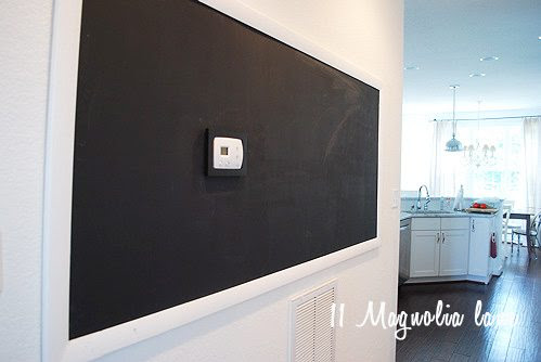 How to DIY build a giant huge chalkboard on a wall in your home.