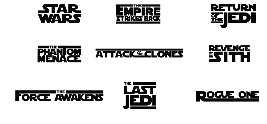 Crella Star Jedi Font For Microsoft Word Compatible with Cameo Silhouette Studio, Cricut and other cutting machines for any crafting projects.