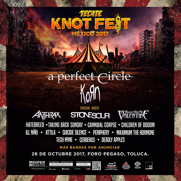 Knotfest Mexico 2017 lineup announced