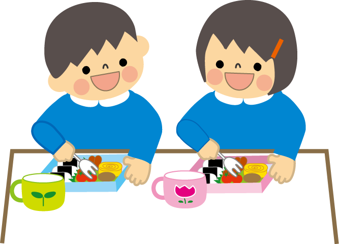 幼稚園 保育園 学校 無料イラスト お絵描き お弁当