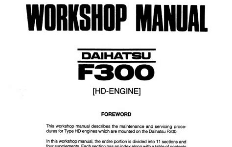 Read repair manual daihatsu f300 feroza 1992 1998 [PDF] Download PDF