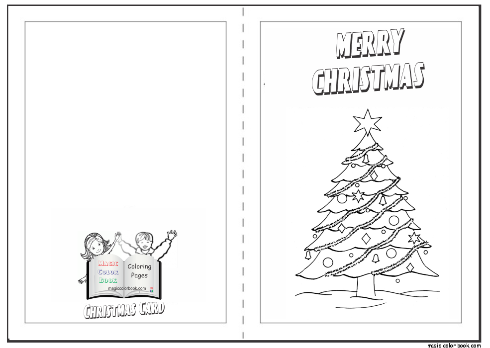 Christmas Card Coloring Pages Free  Coloring Home