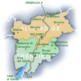 Trentino Cartina Confini