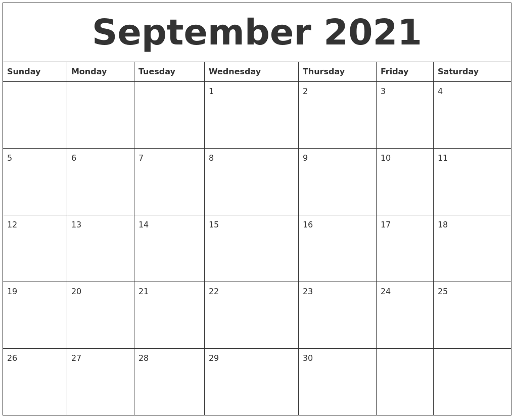 calendar 2021 september printable