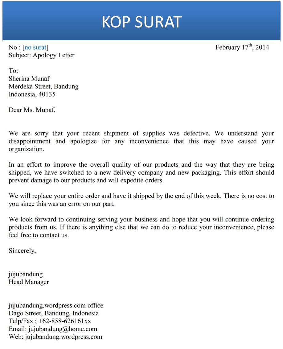 Contoh Surat Bahasa Inggris  newhairstylesformen2014.com