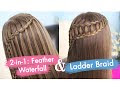 Waterfall and Ladder Braid Hairstyle