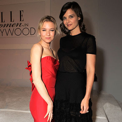 Renee Zellweger in Carolina Herrera and Katie Holmes in Azzedine Alaia - Women in Hollywood Awards - Los Angeles