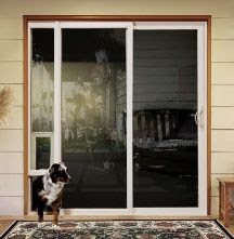 Dog door built into the patio door. | For the Home | Pinterest