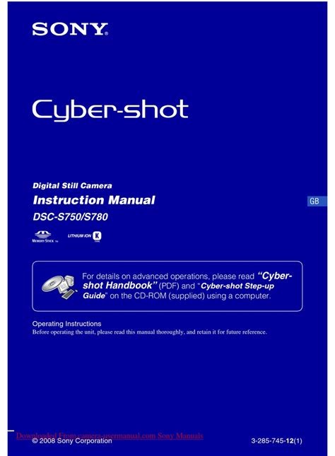PDF Sony Cyber Shot Dsc S750 Service Manual Repair Guide