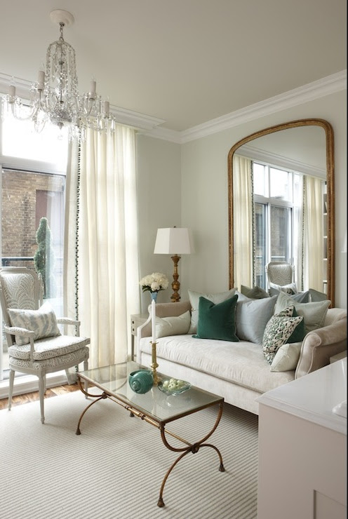 Brass and Glass Coffee Table - Transitional - living room - Para ...