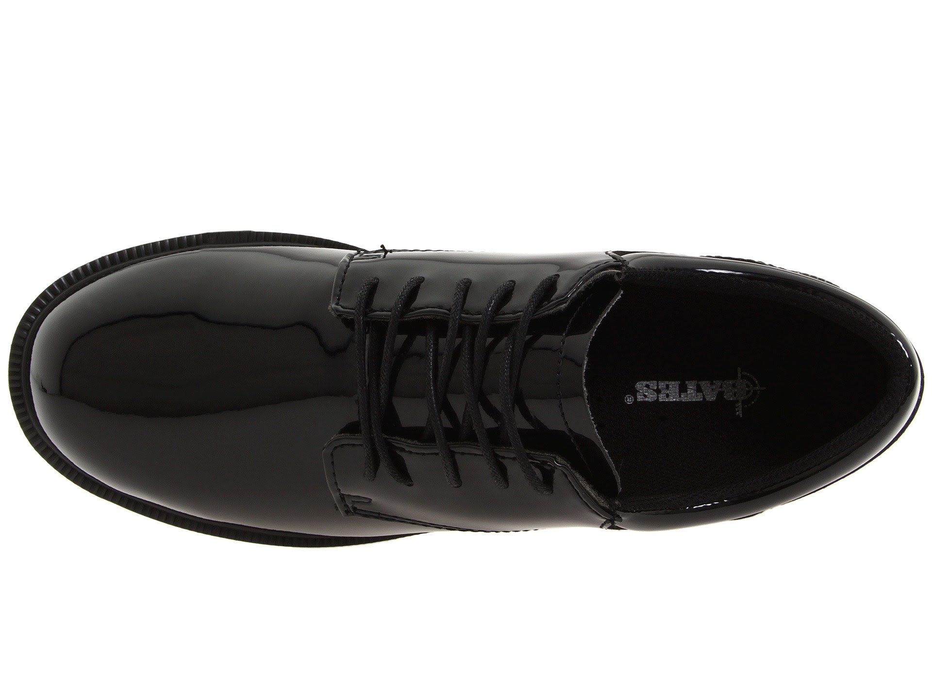 Bates Footwear High Gloss Uniform Oxford - Zappos Free Shipping ...