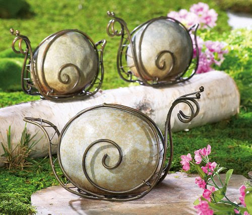 Stone & Metal Snail Garden Sculpture Lawn Ornaments by Winston Brands