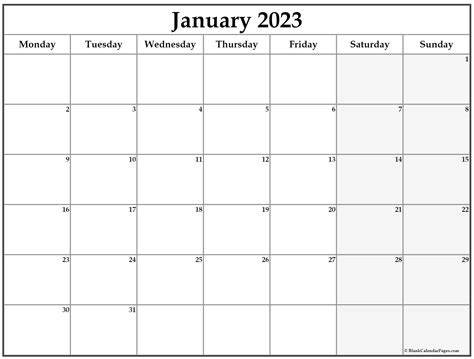 Monday start calendars are gaining popularity . january 2023 monday calendar monday to sunday