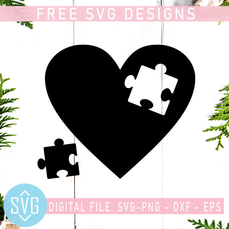 Download Autism Awareness Free SVG, Autism Heart Puzzle Free SVG ...