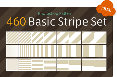 ベーシックなストライプのphotoshopパターン 460個セットを作りました 460 Basic Stripe Set Arch