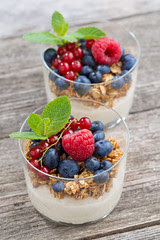 dessert with homemade granola