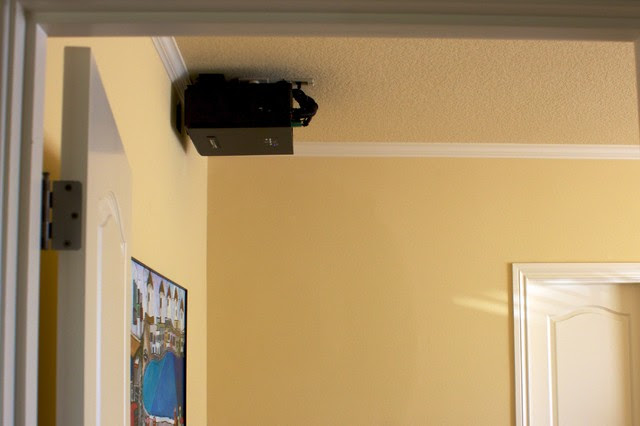 Theater room with hidden projector - contemporary - media room ...