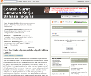 Suratsuratan.com: Contoh Surat Lamaran Kerja Bahasa Inggris