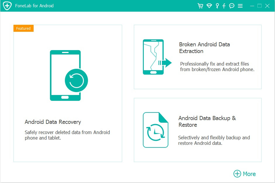 android data recovery main page
