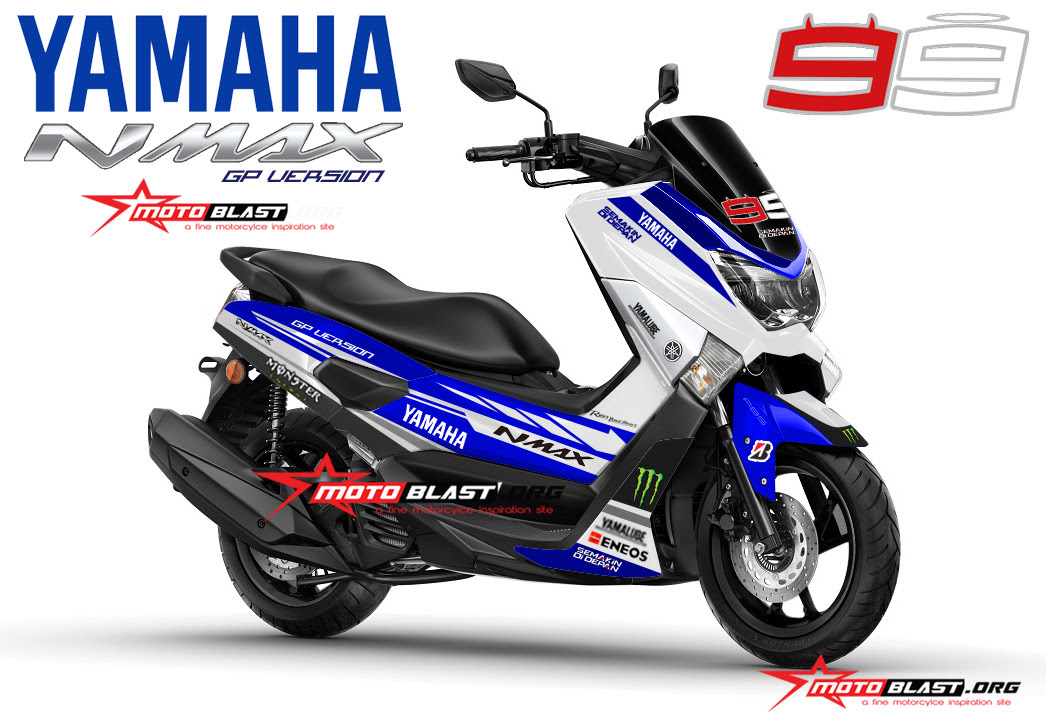 NMAX WHITE GP1  MOTOBLAST