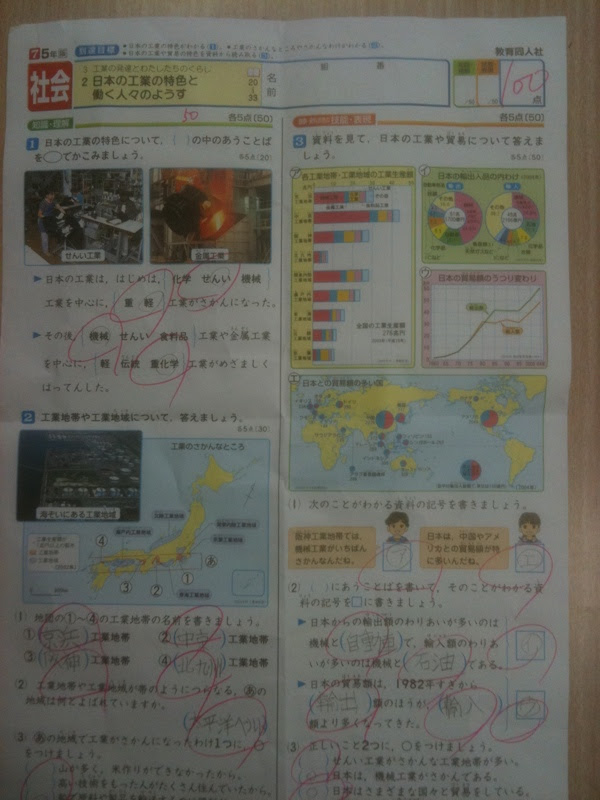 小学5年生社会100点 向田塾