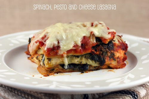 Super-Fast Spinach, Pesto and Cheese Lasagna (Bon Appetit recipe)