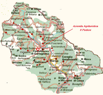 Garfagnana Cartina Geografica