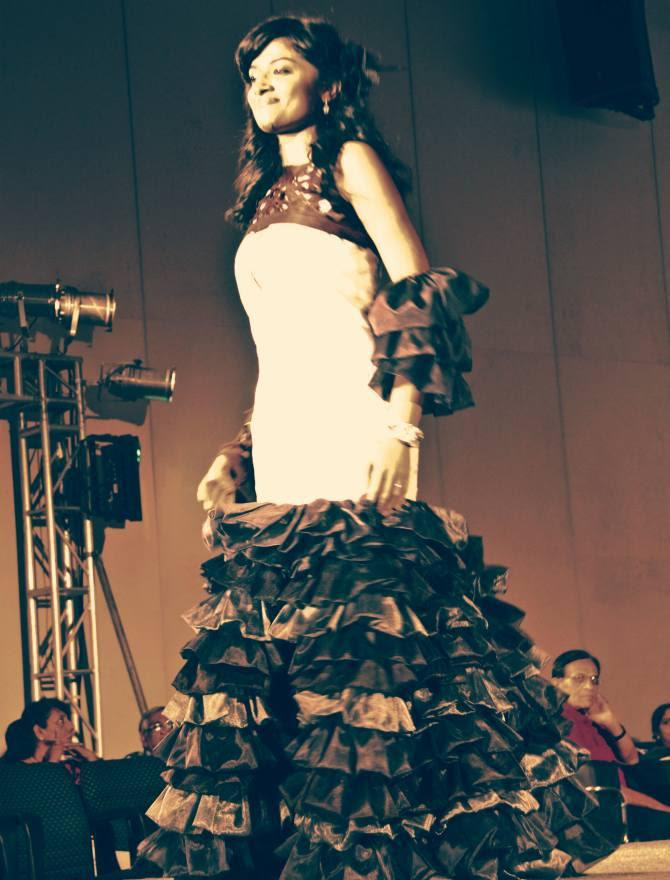 Malvika Iyer on the ramp at NIFT