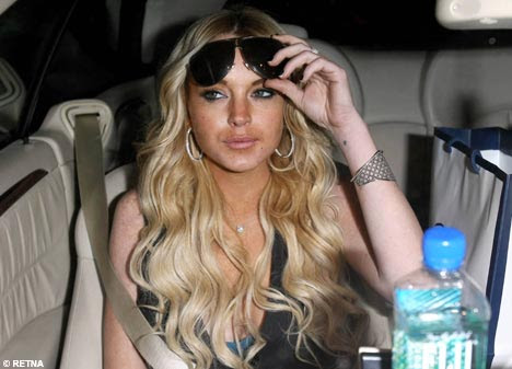 lindsay lohan hair. Shady lady: Lindsay arrived at