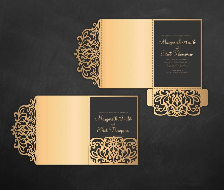 Download Tri Fold Pocket Envelope 5x7 Wedding Invitation Dxf Svg Eps Template Pocketfold Laser Cut File Silhouette Cameo Cricut Cutting Machines 2898811 Weddbook