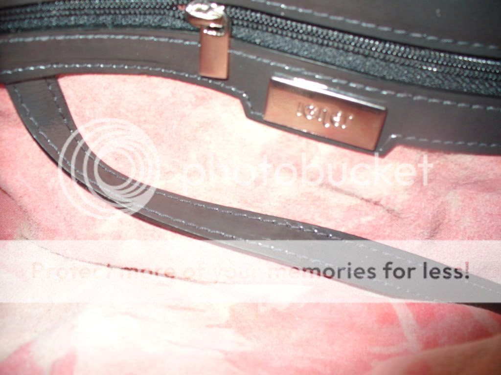 Pink embossed suede lining