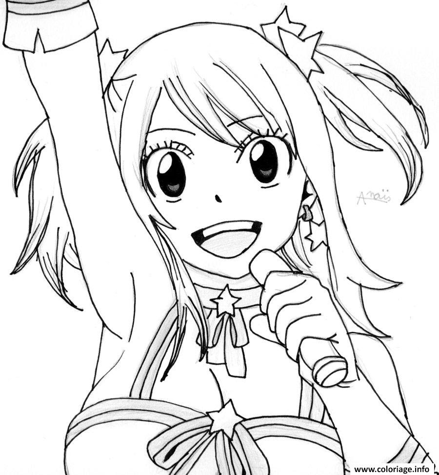 Coloriage Lucy Fairy Tail By Chemicalgirl7 Manga Jecoloriecom