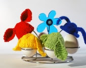 Bunny Hats for keeping warm breakfast eggs - 6 Knitting Patterns SALE - deniza17