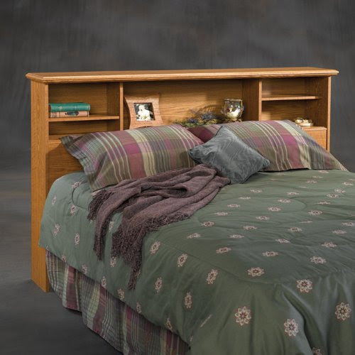 Christmas Sauder Orchard Hills Carolina Oak Bookcase Headboard, Full/Queen Deals