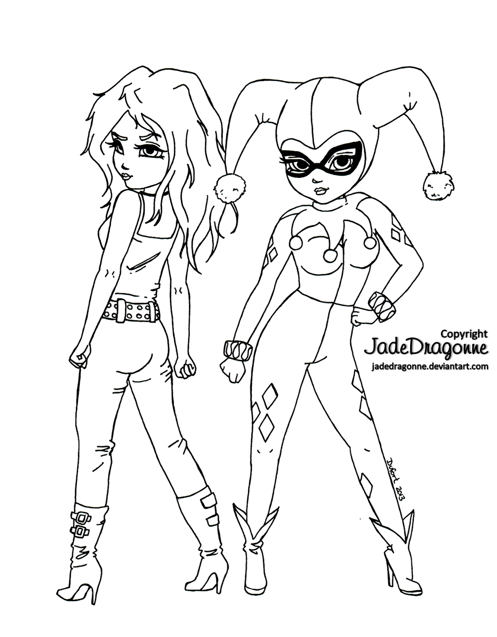 Free Harley quinn coloring pages to print for kids Download print and color