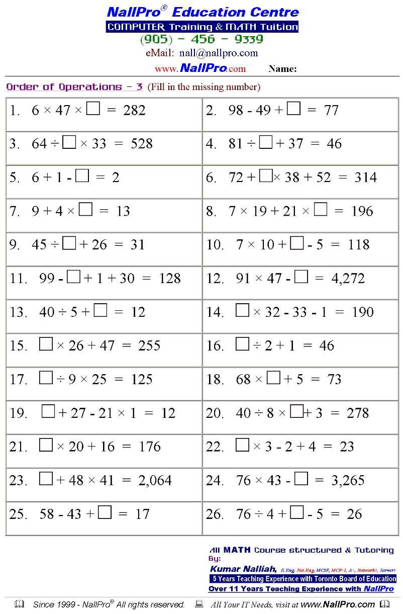 Grade 3, 4 and 5 Mathematics