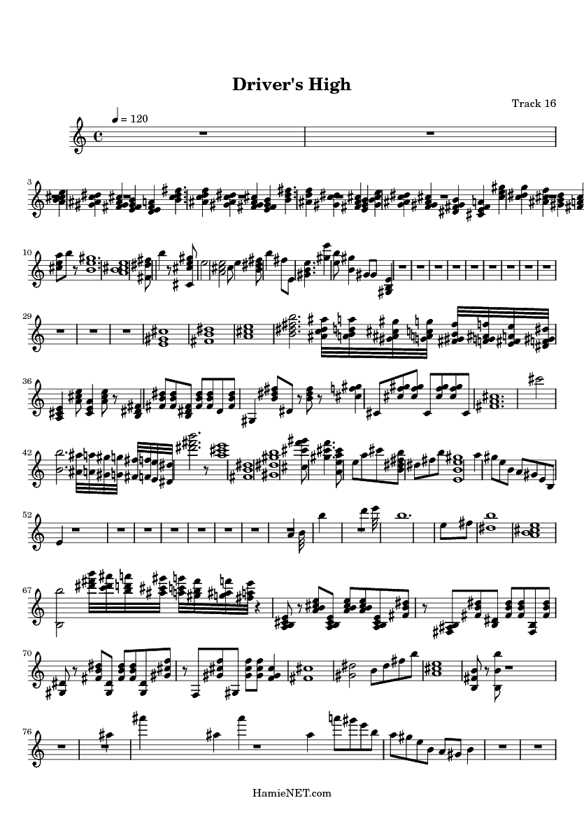 Driver S High Sheet Music Driver S High Score Hamienet Com