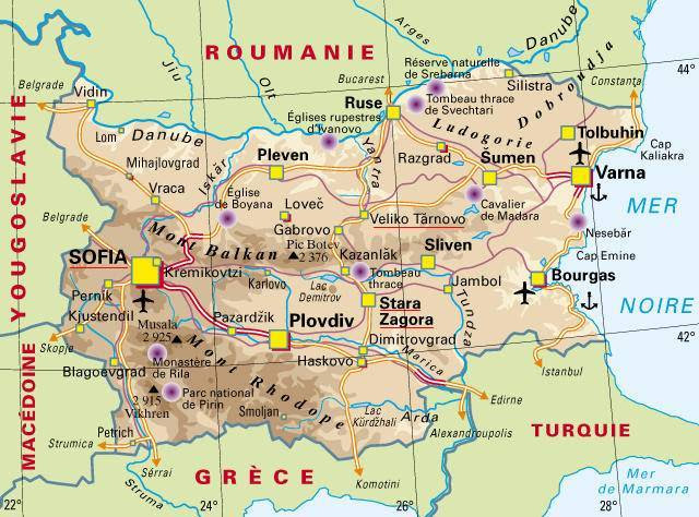 bulgarie carte Geographie De La Bulgarie En Anglais English Version bulgarie carte