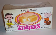 Peanuts Zingers box