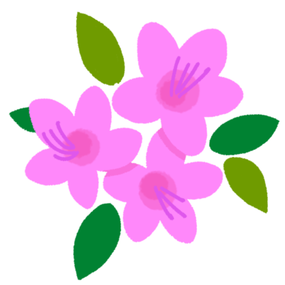 紫のツツジの花の無料素材 イラスト沖縄 おきなわ