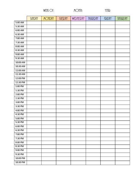 blank weekly calendar editable pdf word or image