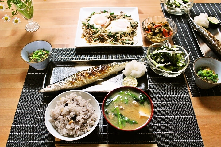 秋刀魚の塩焼きの献立 美味しいごはん