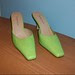 Karen Scott Bright Green Reptile Pattern Mules - Size 8M