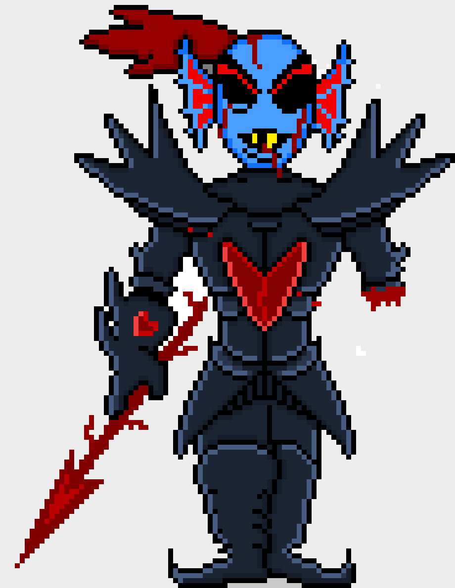 Underhell Undyne The Undying Battle Sprite Pixel Art Maker