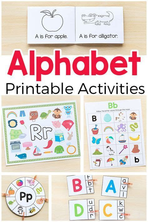  alphabet printables and activities for preschool and kindergarten