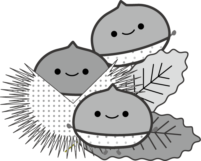 秋 栗のイラスト 無料イラスト