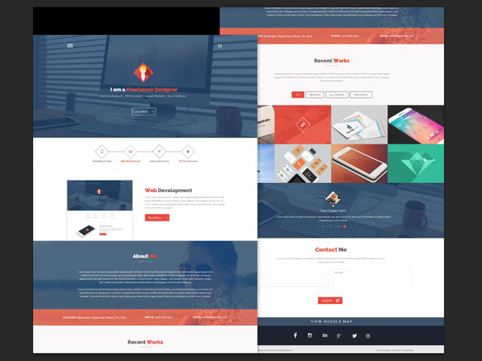 Free PSD - Flatstyle Web Design