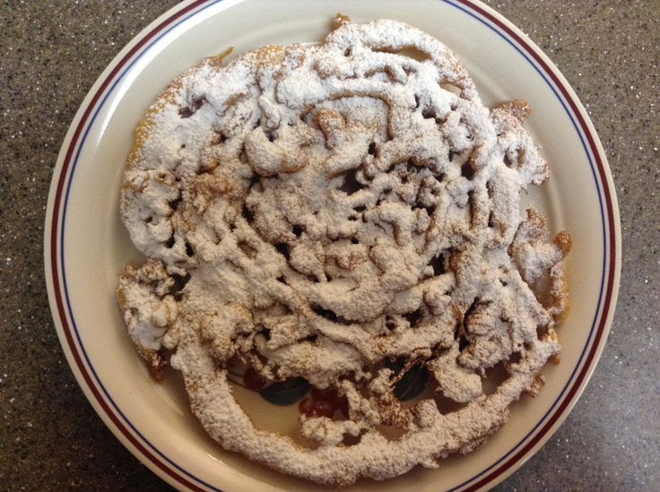 Laura Vitale's funnel cake recipe. Monday, June 2, 2014.