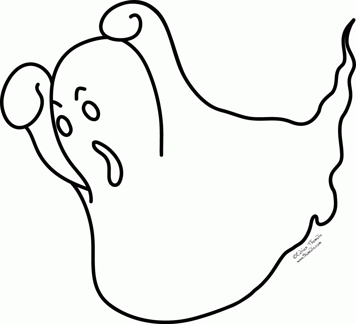 Very Scary Ghost Coloring Pages - Coloring Home